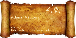 Adami Vivien névjegykártya